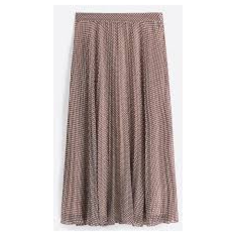 TOMMY HILFIGER Ruffle sunray pleated long skirt